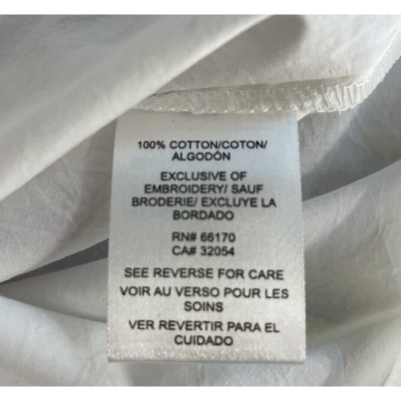 DHRUV KAPOOR Anthropologie Cotton Embroidered Button Down Shirt 3D Flowers Sz. S - Picture 10 of 11